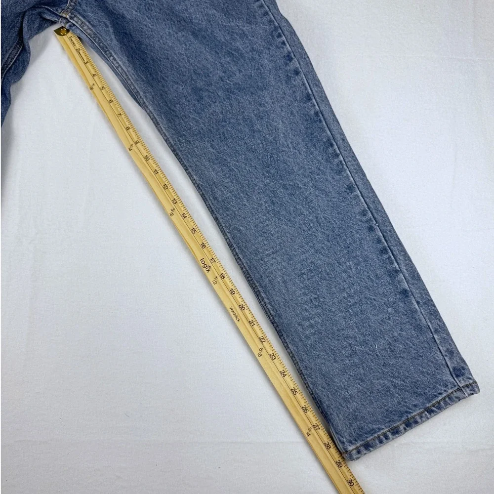 John Galt Brandy Melville High Rise Straight Leg Blue Jeans Button Fly Size S